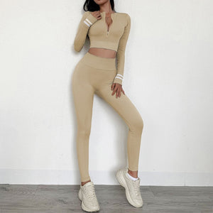 Open image in slideshow, Sport Set Yoga Clothing Seamless Women Gym Suits Wear Female Workout Running Clothes Activewear Fitness Leggings - meheshin
