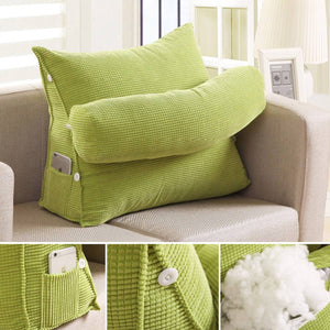 Household Decor Bed Triangular Chair Cushion Lazy Office Bedside Lumbar Backrest Lounger living Room Reading Pillow - meheshin