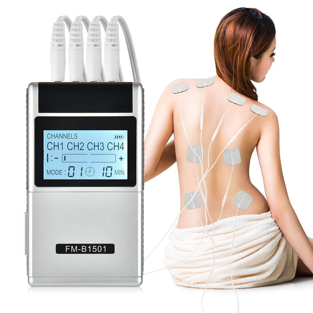 TENS Therapy Massager 15 Modes 4 Output Electric EMS Nerve Muscle Stimulator Digital Pulse - meheshin