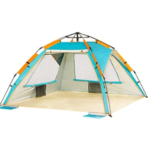 Open image in slideshow, ZOMAKE Instant Beach Tent 3-4 Person, Pop Up Sun Shelter Easy Setup Portable with SPF 50 +UV Protection for Family - meheshin
