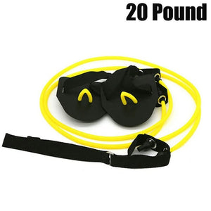 Open image in slideshow, Swim Resistance Exercise Belt Arm Strength Trainer Paddle Fins Professional Freestyle Swimming Training Set - meheshin
