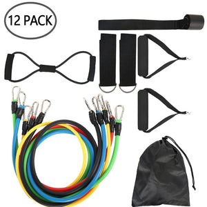 Open image in slideshow, Expander Yoga Fitness Resistance Latex Bands 12Pcs/Set Pull Rope Set Exercise Sports Stretch Training Workout Home Gym - meheshin
