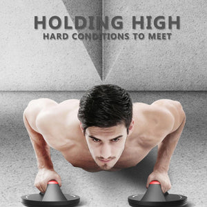 Push Up Bars Non Slip Wide Handle Comfort Grips Rotating Circular Push-Up Bracket - meheshin