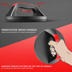 Push Up Bars Non Slip Wide Handle Comfort Grips Rotating Circular Push-Up Bracket - meheshin