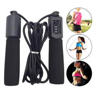 Jump Rope with Counter Fitness Crossfit Fast Speed Skipping Ropes Adjustable Wire Calories Workout - meheshin