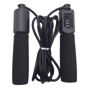 Open image in slideshow, Jump Rope with Counter Fitness Crossfit Fast Speed Skipping Ropes Adjustable Wire Calories Workout - meheshin

