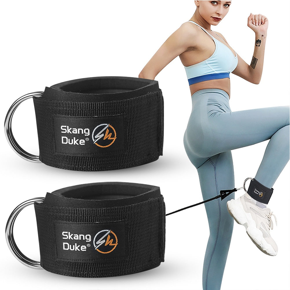 Ankle Straps Fitness Padded D-ring Ankle Cuffs for Gym Workouts Cable Machines Leg Exercises - meheshin