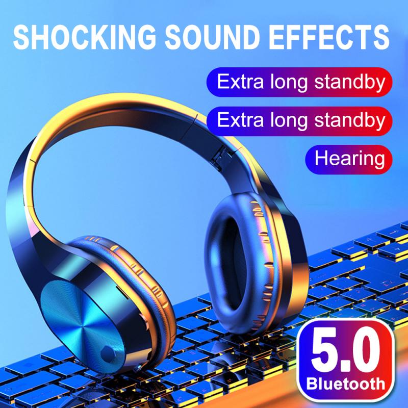 Wireless Headphones Bluetooth Headset With Microphone For PC mobile phone music - meheshin
