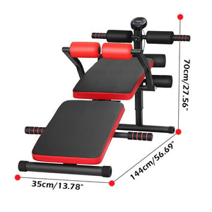 Open image in slideshow, Foldable Multi-Function Training Bench, Backrest Sit Up Abdominal Bench, Dumbbell Bench,With Resistance,Weight Fitness Equipment - meheshin
