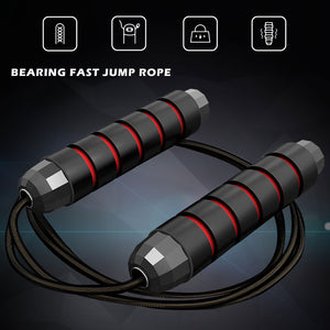 Tangle-Free with Ball Bearings Rapid Speed Jump Rope Crossfit Excercise and Fitness Workout Equipments Skipping Foot Unisex Kids - meheshin