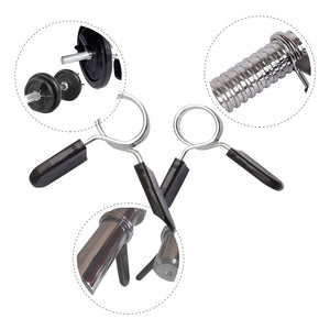 Barbell Clamp Spring Collar Clips 6pcs 25mm Weight Dumbbell Lock Standard Lifting Kit - meheshin