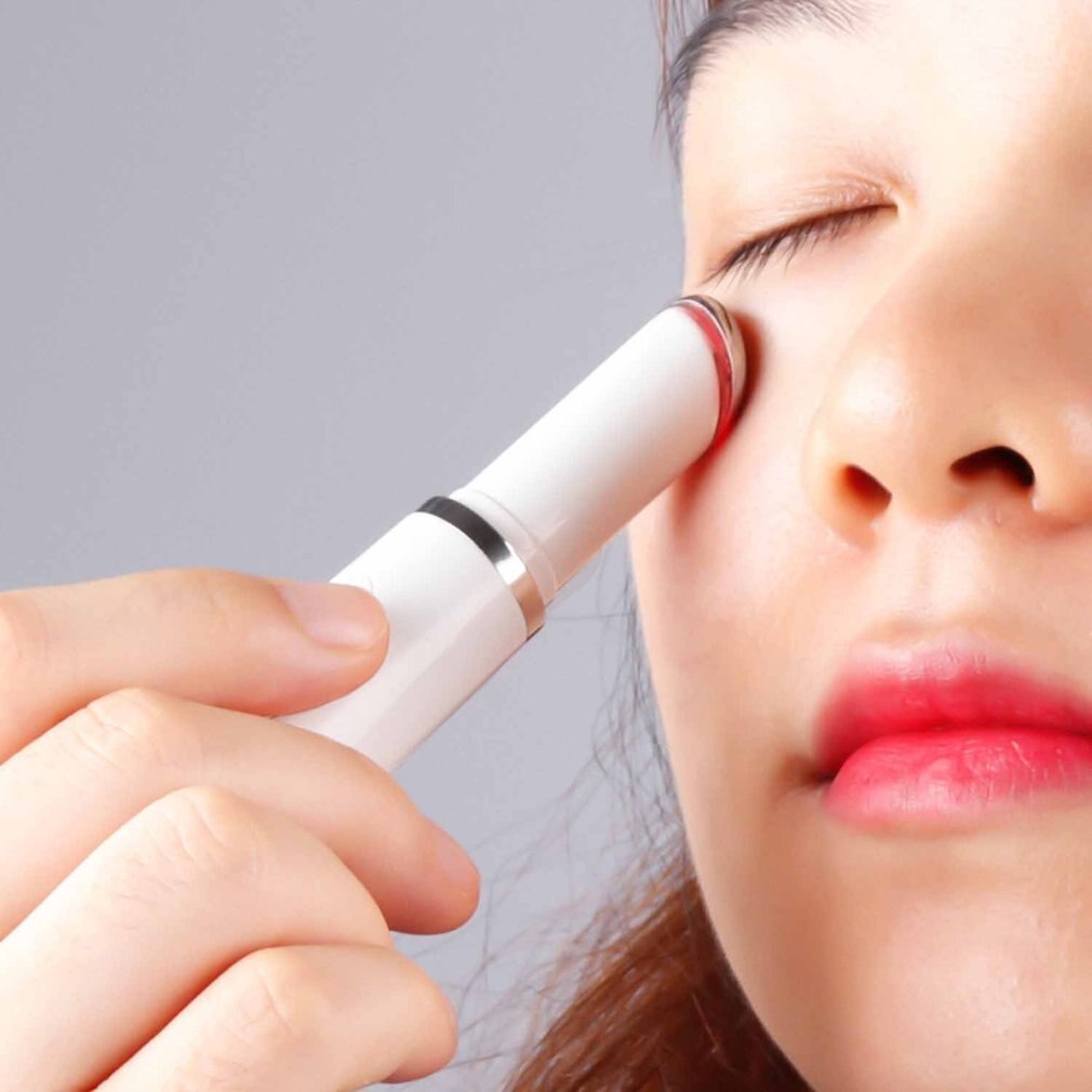 Electric Heated Eye Massager Pen Vibration Wrinkle Dark Circle Puffiness Removal Anti Aging Eyes - meheshin