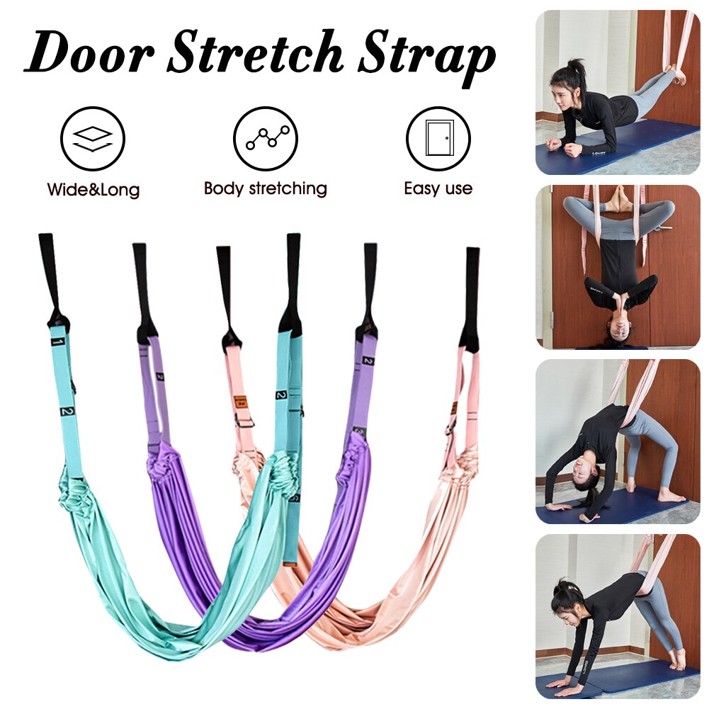 Door Flexibility Leg Stretcher Strap for Dance Gymnastics Trainer Comfort Design Yoga Stretch Belt Aerial Yoga Strap - meheshin
