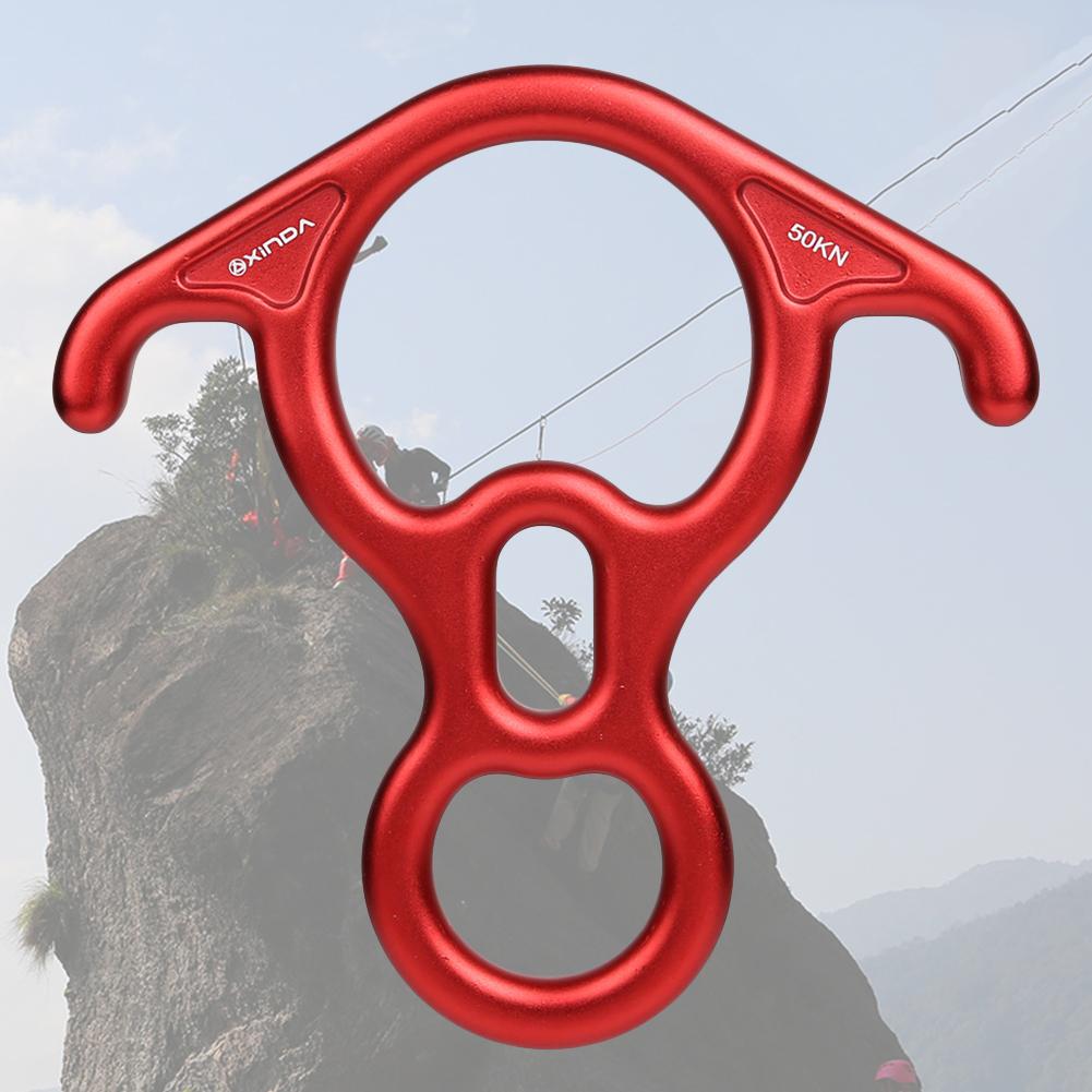 Outdoor Climbing Rappel Belay Gear Figure 8 Bent Ear Rescue Terminal Descender - meheshin