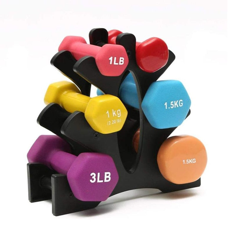 Durable Dumbbell Rack Three-tier Weight Rack Household Type Bracket Indoor Exercise Fitness Accessories - meheshin