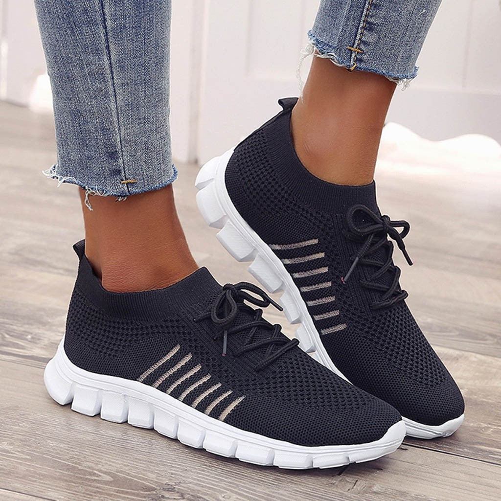 Ladies DAIGELO Women's Shoes Flying Weaving Socks Sneakers Casual Running Sports Yoga Comfortable - meheshin