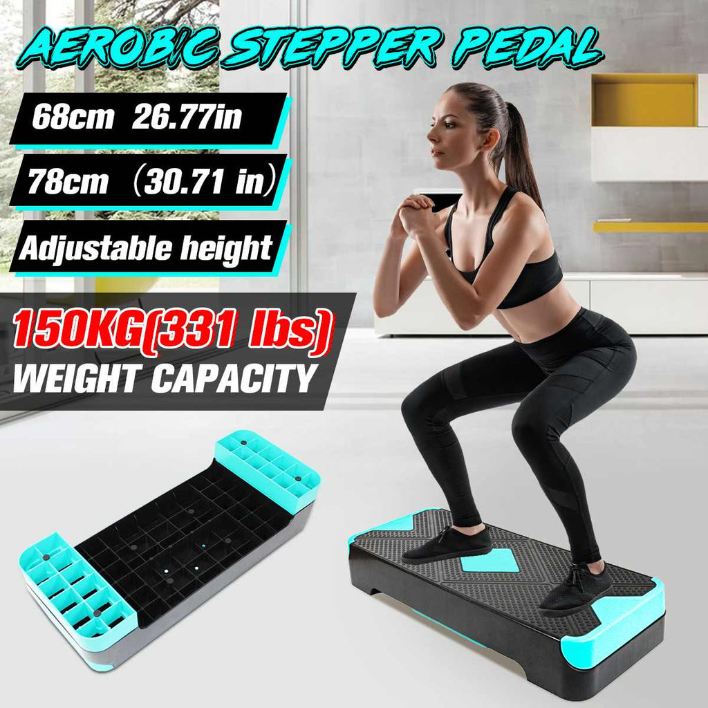 Fitness Aerobic Step Adjustable 150KG Non-slip Cardio Yoga Pedal Stepper Gym Workout Exercise - meheshin