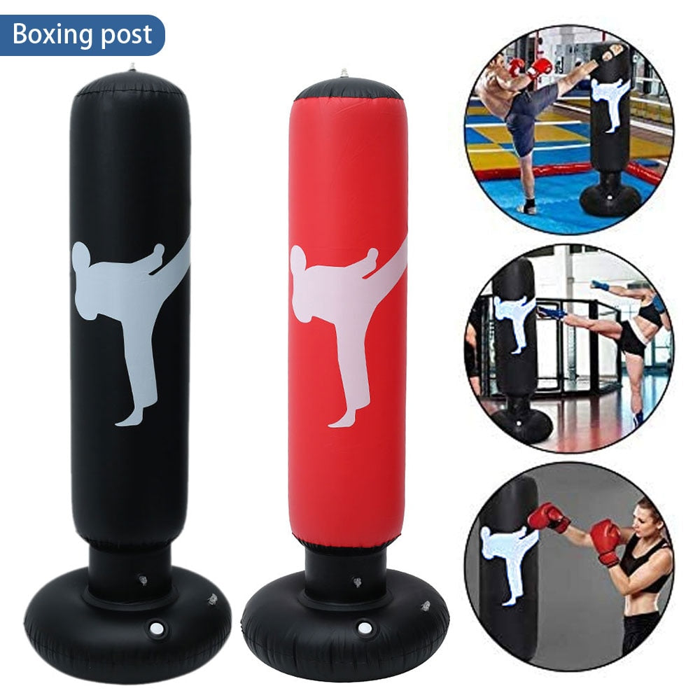 Inflatable Boxing Bag Training Pressure Relief Exercise Water Punching Standing Sandbag Fitness Body Building 1pc - meheshin