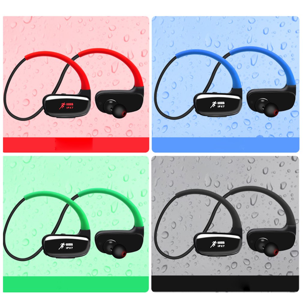 IPX8 Waterproof Headphones Wireless Bluetooth Earphone 16GB MP3 Player In-ear Stereo Music Earbuds Sports HiFi Headset swim - meheshin
