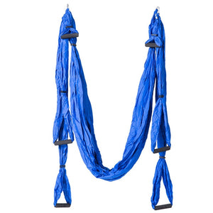 Open image in slideshow, Hammock Aerial Yoga 6 Handles Flying Swing Anti-gravity Yoga Pilates Inversion Exercises Device Home Hanging Belt 10 Colors - meheshin
