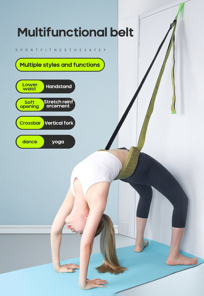 Strap Hammock Adjustable Aerial Yoga Stretching Anti-gravity Inversion Ballet Exercises Door Flexibility Stretching Leg Belt - meheshin