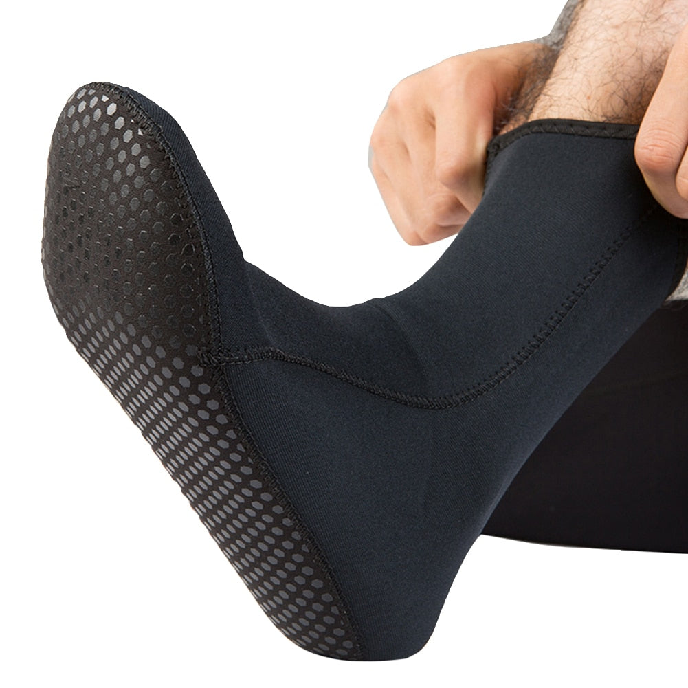 Neoprene Swimming Diving Socks 3mm Water Sport Anti Slip Shoes For Snorkeling Rating Surfing - meheshin