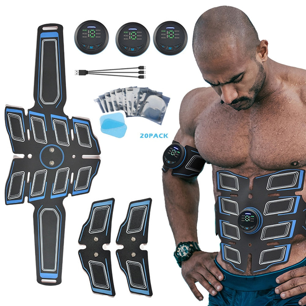 Muscle Stimulator Abdominal Trainer EMS Abs Wireless Leg Arm Belly Exercise Electric Simulators Massage Press Workout - meheshin