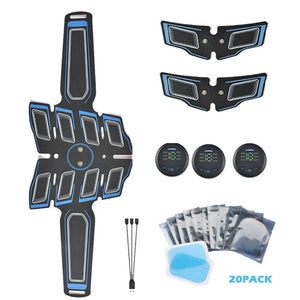Open image in slideshow, Muscle Stimulator Abdominal Trainer EMS Abs Wireless Leg Arm Belly Exercise Electric Simulators Massage Press Workout - meheshin
