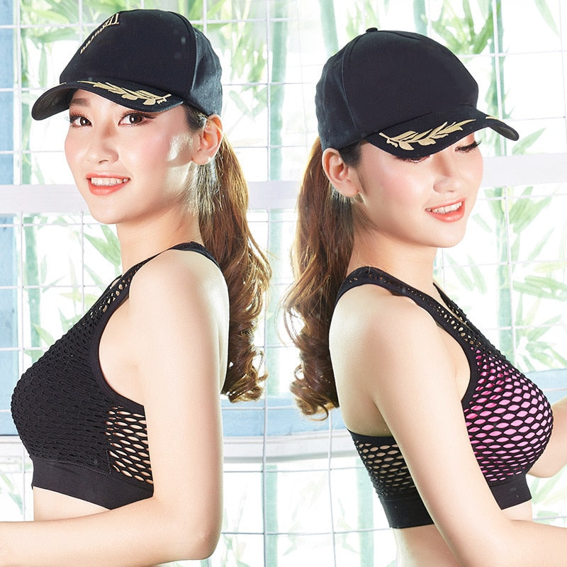 Women Bras Shockproof Mesh Stitching Seamless Sportswear Yoga Fitness Sport Running Workout - meheshin