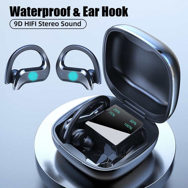 TWS Wireless Headphones Bluetooth Noise Canceling Sports Waterproof 9D Stereo With Microphone - meheshin