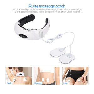 Neck Massager USB Electric Charge 6 Modes Pulse Home Relaxation Far Infrared Heating Back Pain Relief Tool - meheshin