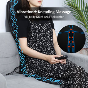 Electric 9 Motor Portable Heating Vibrating Back Massager Chair In Cussion Car Home Office Lumbar Neck Mattress Pain Relief Mat - meheshin