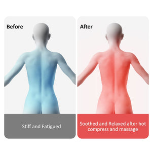 Electric 9 Motor Portable Heating Vibrating Back Massager Chair In Cussion Car Home Office Lumbar Neck Mattress Pain Relief Mat - meheshin