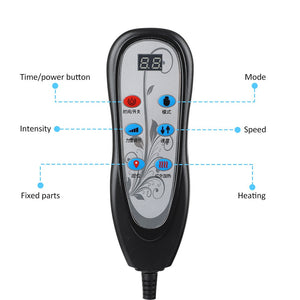 Electric 9 Motor Portable Heating Vibrating Back Massager Chair In Cussion Car Home Office Lumbar Neck Mattress Pain Relief Mat - meheshin