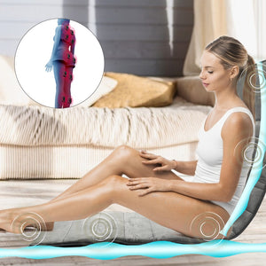 Electric 9 Motor Portable Heating Vibrating Back Massager Chair In Cussion Car Home Office Lumbar Neck Mattress Pain Relief Mat - meheshin