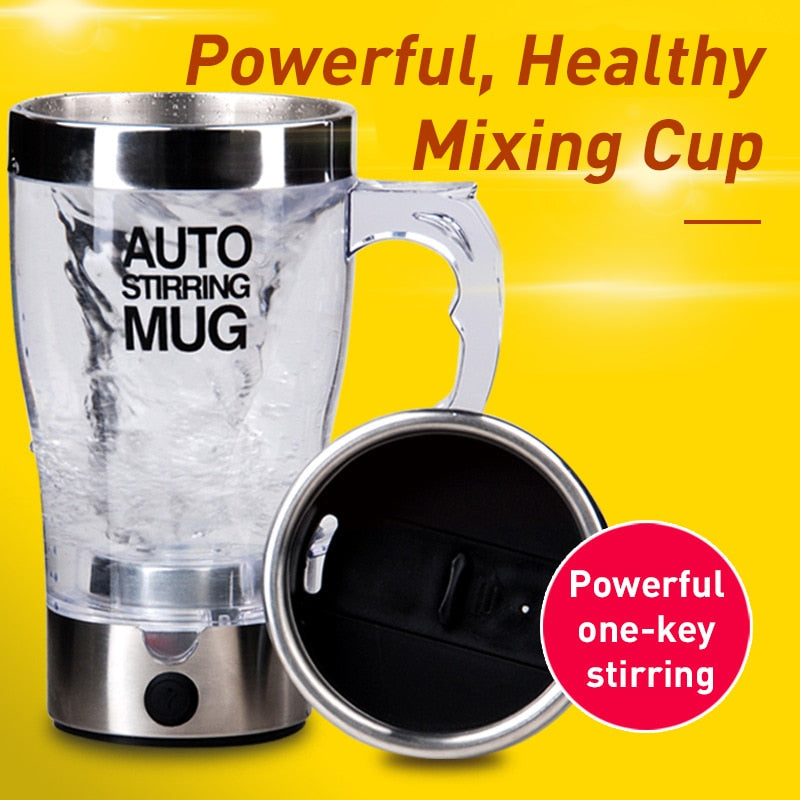 Electric Mixing Cup 350ml Shaking Electric Plastic Creative Coffee Cup Home Office - meheshin