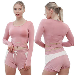 Women Sportwear Yoga Clothing Suit Set 5PCS Tracksuit Running Gym Winter Fitness - meheshin