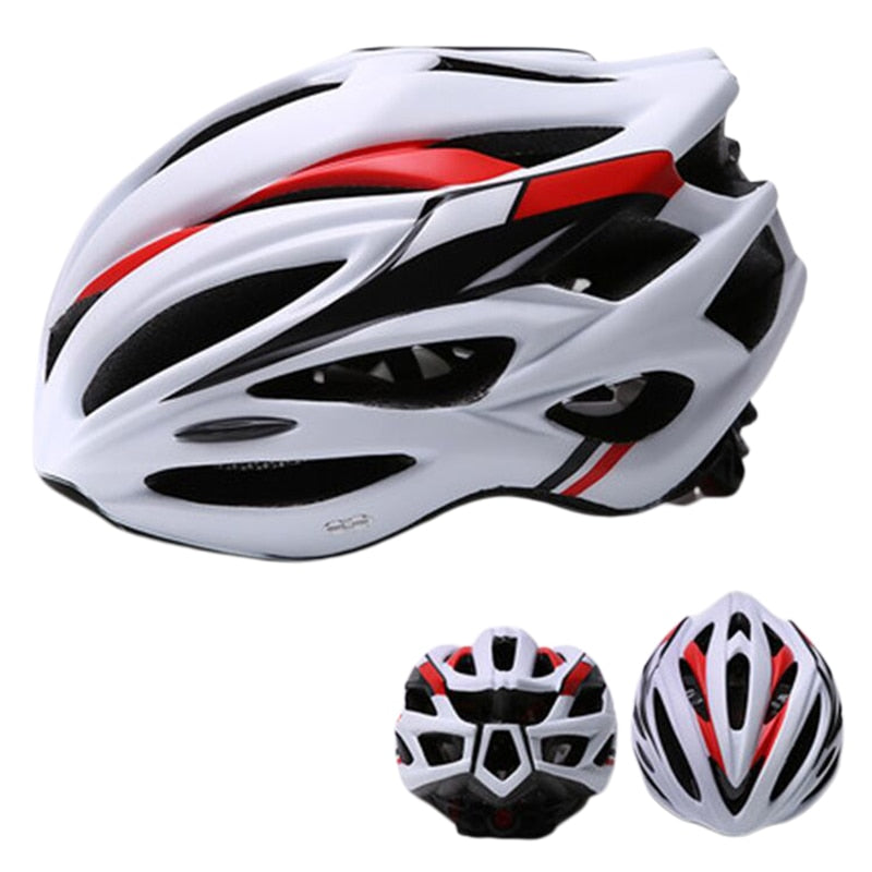 MTB Helmet Bicycle Red LED Light And Sun Visor Men Women Lightweight Road Mountain Bike - meheshin