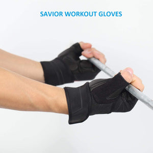 Leather Weight lifting Fitness Gloves Anti-slip Wrist Support Training Gym Gloves for Men Women - meheshin