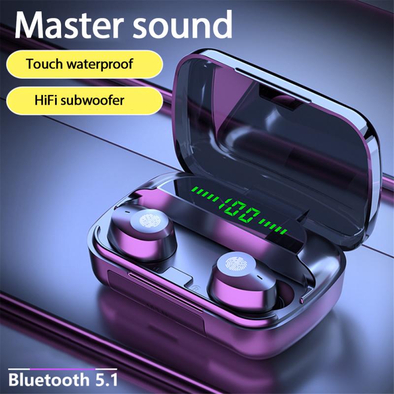 Touch Wireless Bluetooth 5.1 M5 TWS Earphone IPX6 Waterproof Sweatproof Sports 9D Stereo Headphones - meheshin