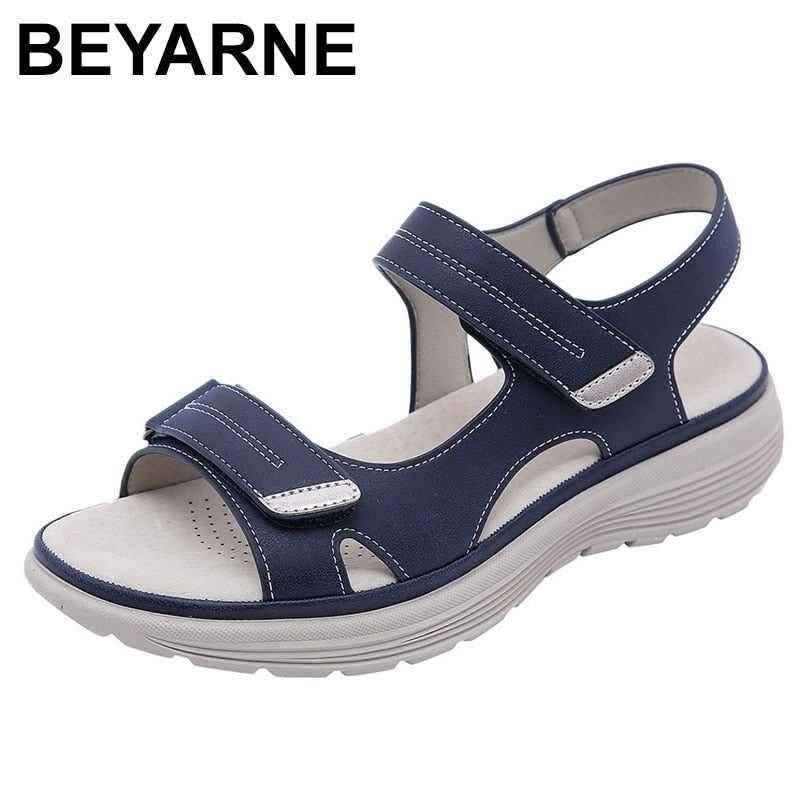 BEYARNE Women Summer Wedges Non-slip Beach Open Toe Breathable Sandals Sport Style Shoes - meheshin