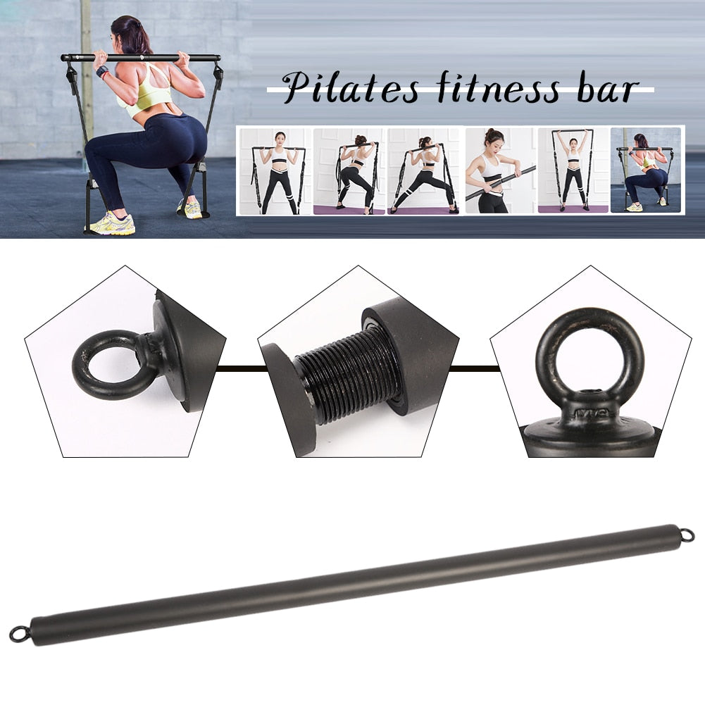 Yoga Pilates Bar 1pc Practical Simple Pulling Fitness Bar Body Building Puller Yoga Rope Portable Equipment - meheshin