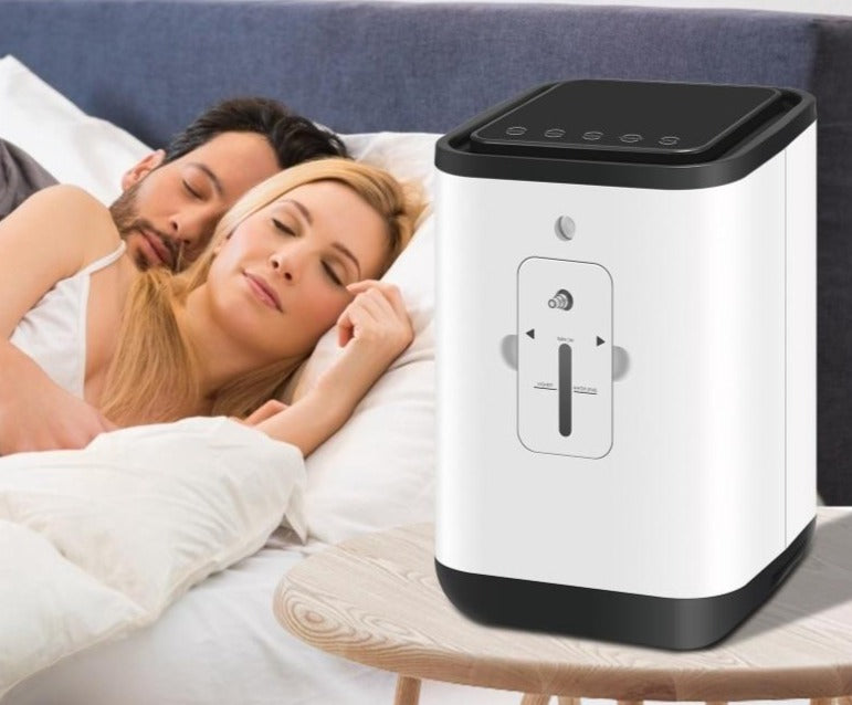 Portable Oxygen Generator 1-7L AC110-220V Concentrator Adjustable High Purify LED Touch Screen Low Noise - meheshin