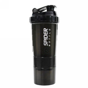 Open image in slideshow, Creative three-layer shaker bottle AA fashion fitness protein powder sports cup mixed bottle 600ml Environmental - meheshin
