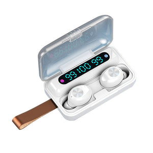 Open image in slideshow, Headphone Touch Earphone F9-9/F9-10 TWS Bluetooth 5.0 Wireless 9D Stereo Sound Noise Reduction Earphones LED Digital Display - meheshin
