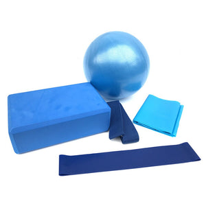Exercise Gym Yoga Ball Home Block Brick Fitness Resistance Band Pilates for Easy Working-out - meheshin