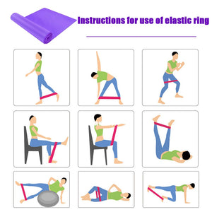 Exercise Gym Yoga Ball Home Block Brick Fitness Resistance Band Pilates for Easy Working-out - meheshin