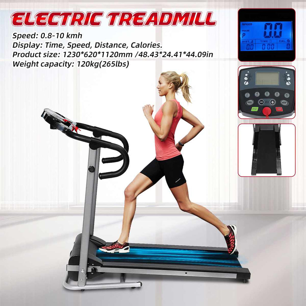 Multifunctional Electric Treadmill Foldable Walking Pad Home Running Fitness Machine Gym Stepper Cardio Workout Upright Storage - meheshin