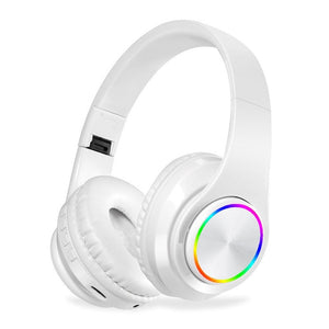 Open image in slideshow, Foldable Bluetooth-compatible B39 Wireless Stereo Headset With Colorful LED Light Gaming Earphone With Mic For PC Mobile Phone Mp3
