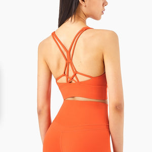 Open image in slideshow, Sports Bra Padded High Impact Support High Quality Women Gym Tank Top Push Up Yoga Underwear Bra Fitness Workout Vest
